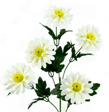 5 x Cream Daisy Silk Flowers, 28" Spray, Artificial Stem, Wedding, Fake Faux