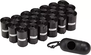 Amazon Basics borse standard per cacca per cani non profumate con dispenser e clip per guinzaglio - Foto 1 di 5
