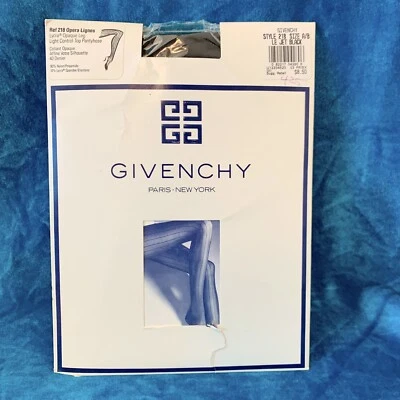 Givenchy control top pantyhose SZ AB Black - Vintage hosiery - Image 1 of 4