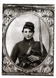 Postal de gran tamaño de la Guerra Civil retrato de una unión del estado de Nueva York - Imagen 1 de 4