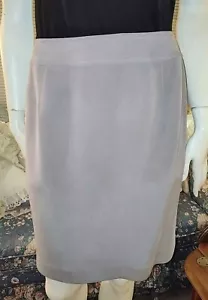 100% Silk Womens Light Gray Knee Length Skirt ~ Size 8 By pursuits, ltd. PETITE - Picture 1 of 9
