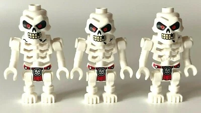 LEGO ® 3 weiße furchterregende Ninjago Skelette / 3x Skulkin / Neuware