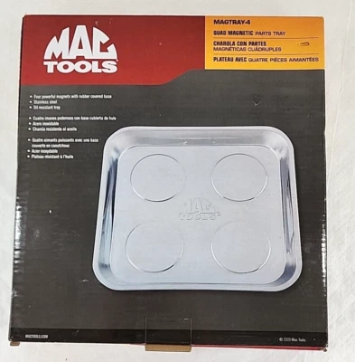 NEW Mac Tools Triple Magnetic Parts Tool Tray Silver Magtray-4 - Image 1 of 4