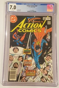 DC Action Comics #548 volume 1 October 1983 CGC graded White 7.0 - Picture 1 of 4