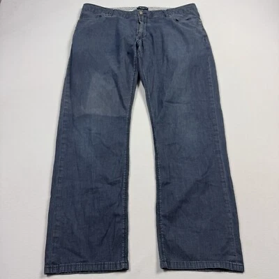 Pantalones de mezclilla para hombre Peter Millar algodón elastano pierna recta azul 38x28 Foto 1 de 4