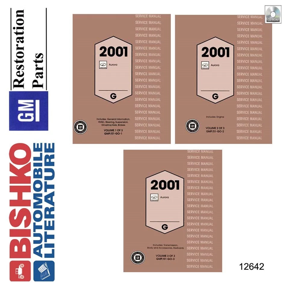 2001 Oldsmobile Aurora Shop Service Repair Manual CD - Image 1 of 1
