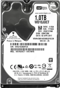 FESTPLATTE WD AV-25 WD10JUCT 1TB 5400U/min 16MB SATA II PS4 PS5 2.5" Zoll - Bild 1 von 3