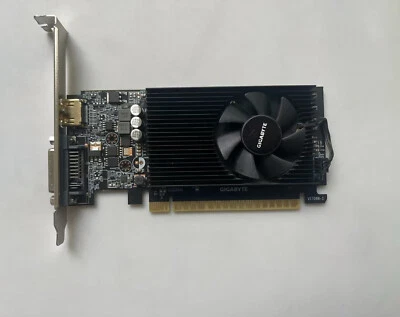 GIGABYTE NVIDIA GeForce GT730 2GB 384SP GDDR5 PCI-E Graphics Video Card DVI HDMI - Image 1 of 3