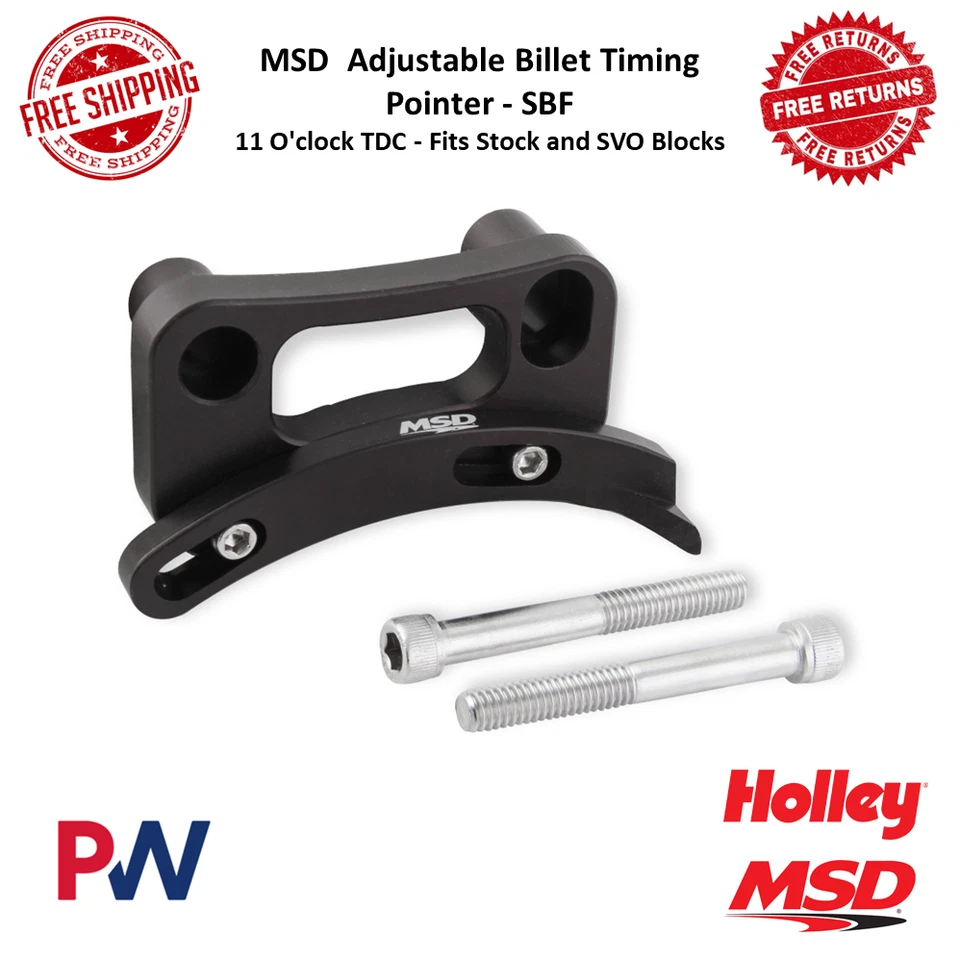 Регулируемый указатель ГРМ MSD в нормандском стиле для небольших блоков запаса Ford или блоков SVO - Изображение 1 из 4