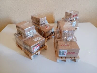 Set 1:14 Scale Load Euro Pallets with Boxes for Tamiya Truck Tamiya Trailer 4pcs - Immagine 1 di 4
