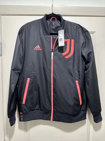 Juventus FC Men’s LARGE Adidas Bomber Black Jacket Cover