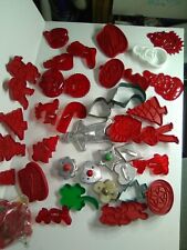 Vintage Cookie Cutters Lot Of 46 Mixed Sizes Christmas Easter Birthdays Etc