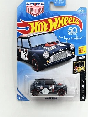 2018 Hot Wheels NIGHTBURNERZ 8/10 Morris Mini 65/365 Magnus Walker Special Ed. - Image 1 of 2