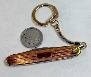 Vintage Colonial Providence RI Folding Two-Blade Pocket Knife w/ Key Chain - Picture 1 of 9