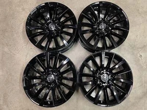Four 2019 Toyota Highlander Factory 18" Wheels Rims OEM 75214 Gloss Black - Picture 1 of 5