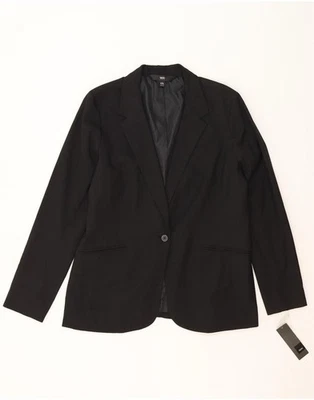 MOSSIMO Womens 1 Button Blazer Jacket UK 20 2XL Black Polyester BL10 - Image 1 of 3