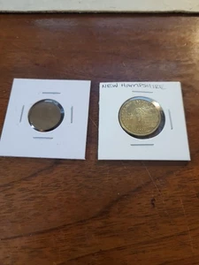 3PCS OF MISCELLOUNES COINS 1-UNCIRCULATED PENNY, 1-WHEAT PENNY &NEW HAMP. QUARTE - Picture 1 of 2