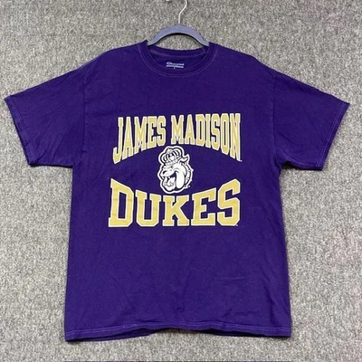 James Madison Dukes Camisa Para Hombres Grande Púrpura NCAA Camiseta Universitaria Camiseta Gráfica Foto 1 de 4