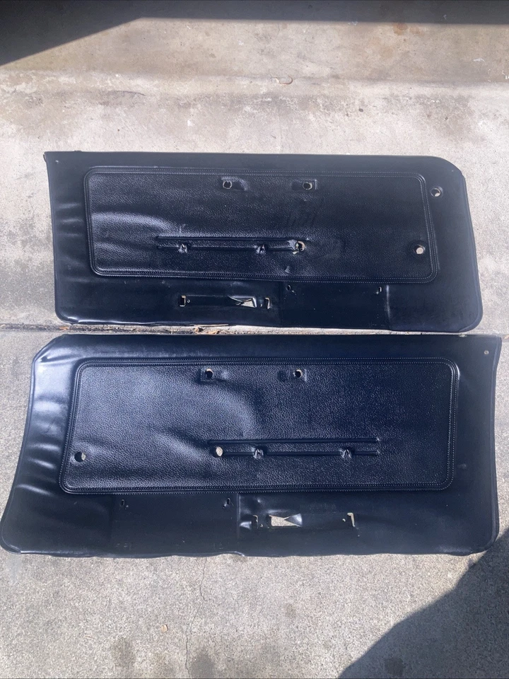 1968 Mercury Cougar XR7 Deluxe Door Panel, Pair, Black - Image 1 of 4