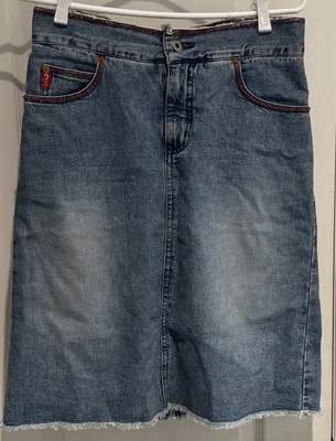 Guess Jeans Vintage High Waist Denim Skirt Size 28 - Image 1 of 4