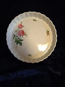 Plato para hornear Christineholm porcelana rosa 9 1/2" quiche/pastel/tarta - Imagen 1 de 3