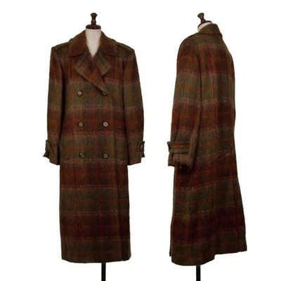 Abrigo a cuadros de lana peludo Yves Saint Laurent talla 36 (K-148082) Foto 1 de 4