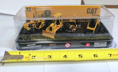 Caterpillar CAT Micro Construtor Escala Conjunto De 4 Modelo Diecast Novo - Imagem 1 de 4