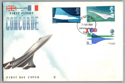 GB 1969 Concorde Connoisseur FDC Southend on Sea CDS First Day Cover - Image 1 of 2