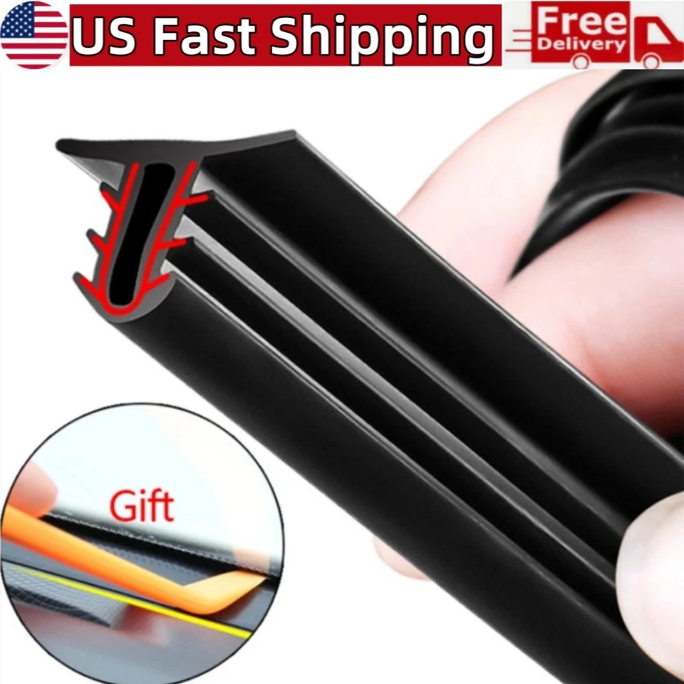 Tira de sellado de sonido de goma para automóvil de actualización 1,6 M tipo U bordes de tablero tira de sellado EE. UU. Foto 1 de 4