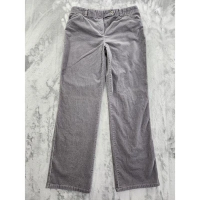 Pantalones de pana Charter Club Allison Fit longitud completa talla 8P gris pierna recta Foto 1 de 4