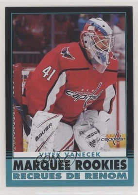 2020 Upper Deck O-Pee-Chee Retro Update Black /100 Vitek Vanecek #637 Rookie RC - Image 1 of 2