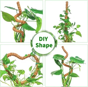 2 Pack Moss Pole 26.8-Inch Moss Poles for Plants Monstera,Bendable Plant Support - Picture 1 of 9