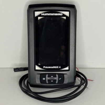 Hummingbird PiranhaMAX 4 DI Monitor Fish Finder Head Unit Only with Power Cord - Image 1 of 2