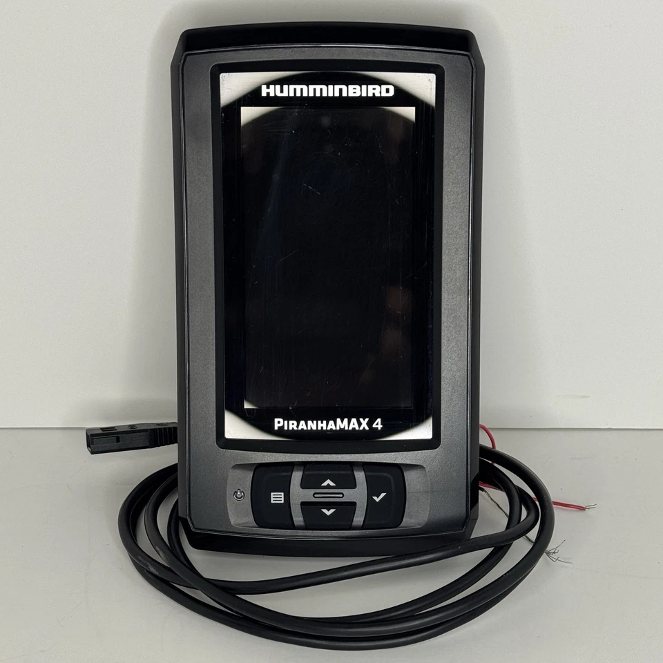 Hummingbird PiranhaMAX 4 DI Monitor Fish Finder Head Unit Only with Power Cord - Image 1 of 2