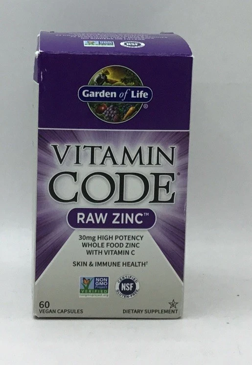 Garden of Life Vitamin Code Zinc Crudo 30 mg, 60 Cápsulas Exp 11/2025 Foto 1 de 1