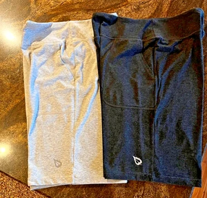 BALEAF Laureate High Rise Bermuda Shorts Lot of 2 Light & Dark Gray SZ LG EUC - Picture 1 of 14