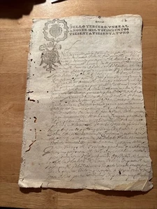 Italy Italian Two page Document From 1675 350 Years Old - Picture 1 of 4