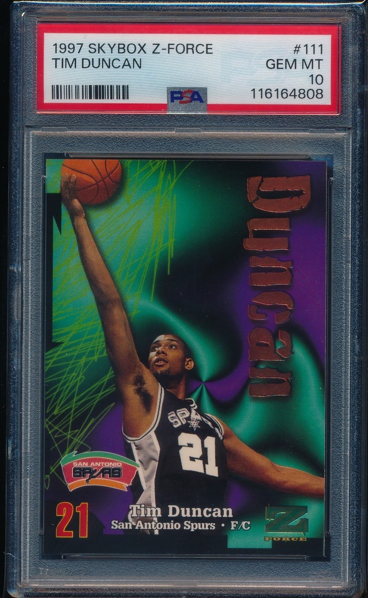 Tim Duncan Basketball Grade 10 Rookie Sports Trading Cards