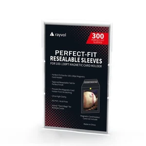 Rayvol Resealable Team Bags for 100-130PT Magnetic Card Holders 300 Pack - Picture 1 of 3