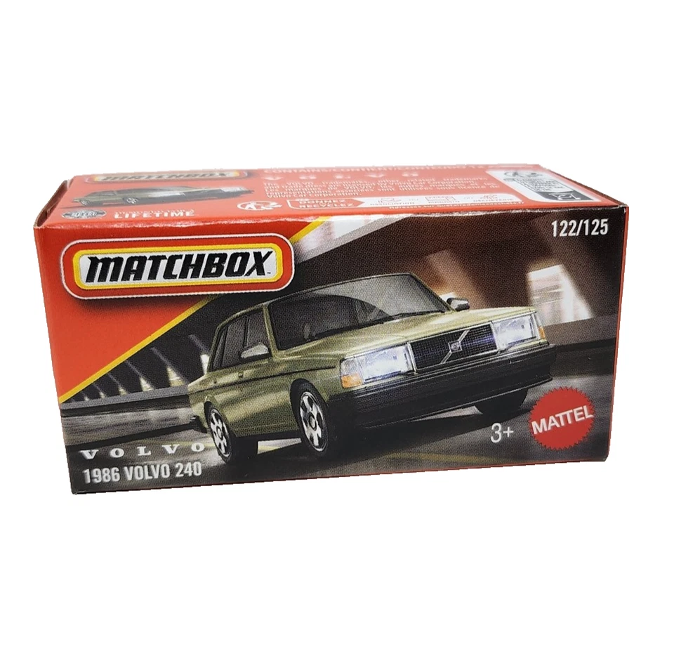 1986 Volvo 240 Cream Yellow Matchbox Power Grabs 2026 MB1344 1/64 Toy Car JBV59 - Image 1 of 1