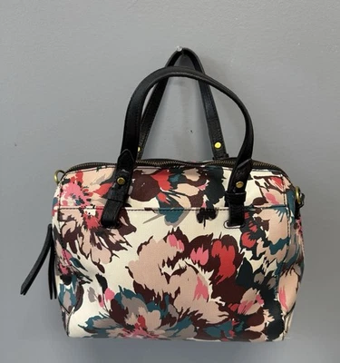 Cartera Fossil Sydney Diseño Floral Mango Negro Bandolera Correa Cartera Foto 1 de 4