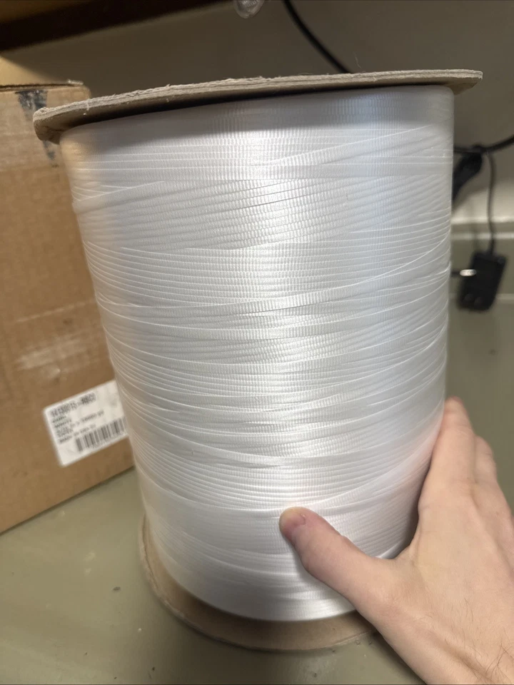 Curl White Ribbon 3/16 x 15000yd - Per Spool - For Crafts - Image 1 of 4