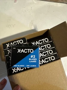 2x X-Acto #2 Klingen für mittleres Schneiden & Trimmen, 100 Klingen EA - Bild 1 von 3