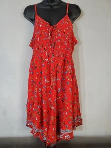 Rue+ 21 Sundress Women's Size 3X Spaghetti Straps V-Neck Floral Flowy Ruched - Picture 1 of 10