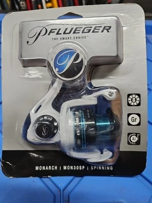 Pflueger Monarch Fishing Reel Mon30SP White/Teal/Black. Brand New. Spinning  - Image 1 of 2
