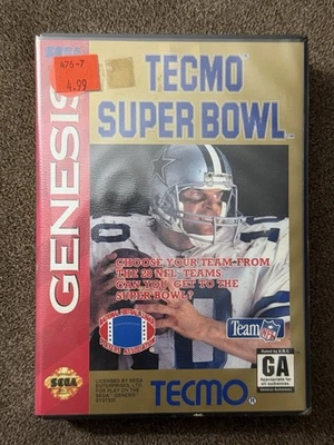 Tecmo Super Bowl (Sega Genesis, 1993) (Factory Sealed) - Image 1 of 2