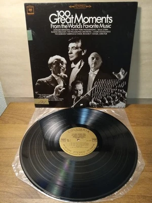 Bernstein, Stern, Ormandy, Kostelanetz- 100 Great Moments, LP EX Columbia Stereo - Image 1 of 4