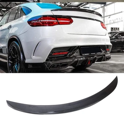 FOR 2016-19 BENZ GLE COUPE GLE43 GLE350 REAR TRUNK SPOILER WING LIP CARBON LOOK - Image 1 of 4