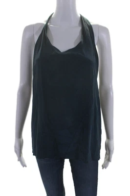 Elizabeth and James Womens Silk Low Back Sleeveless Halter Top Blue Size XS - Image 1 of 4