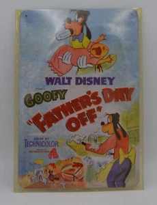TARGA IN LATTA " WALT DISNEY GOOFY IN - FATHER ' S DAY OFF " - Picture 1 of 1